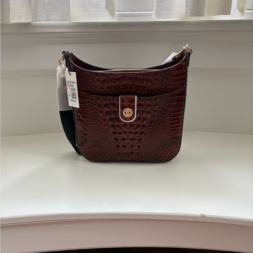 Brahmin Crocodile-Embossed Women's Shoulder Bag